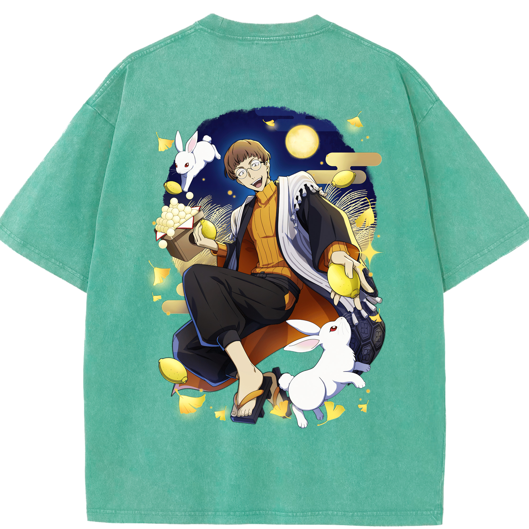 （画像用） 文豪ストレイドッグス Bungo Stray Dogs 綿100% ヴィンテージ風 半袖Tシャツ（背面プリント）